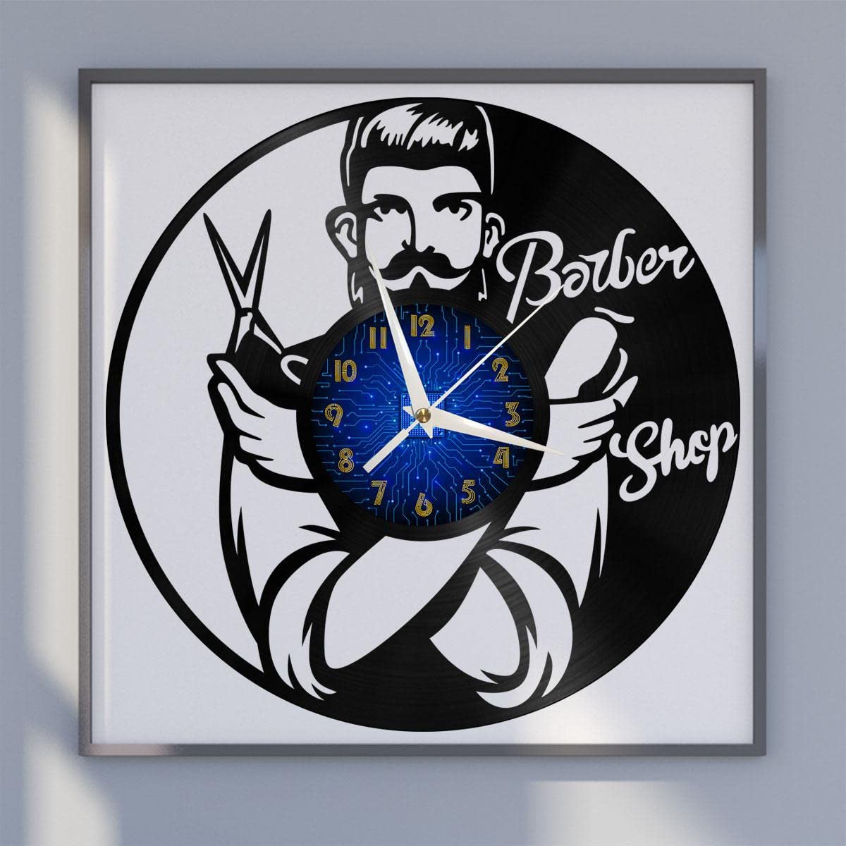 Horloge murale en vinyle coiffeur : le cadeau idéal pour l'ouverture d'un salon