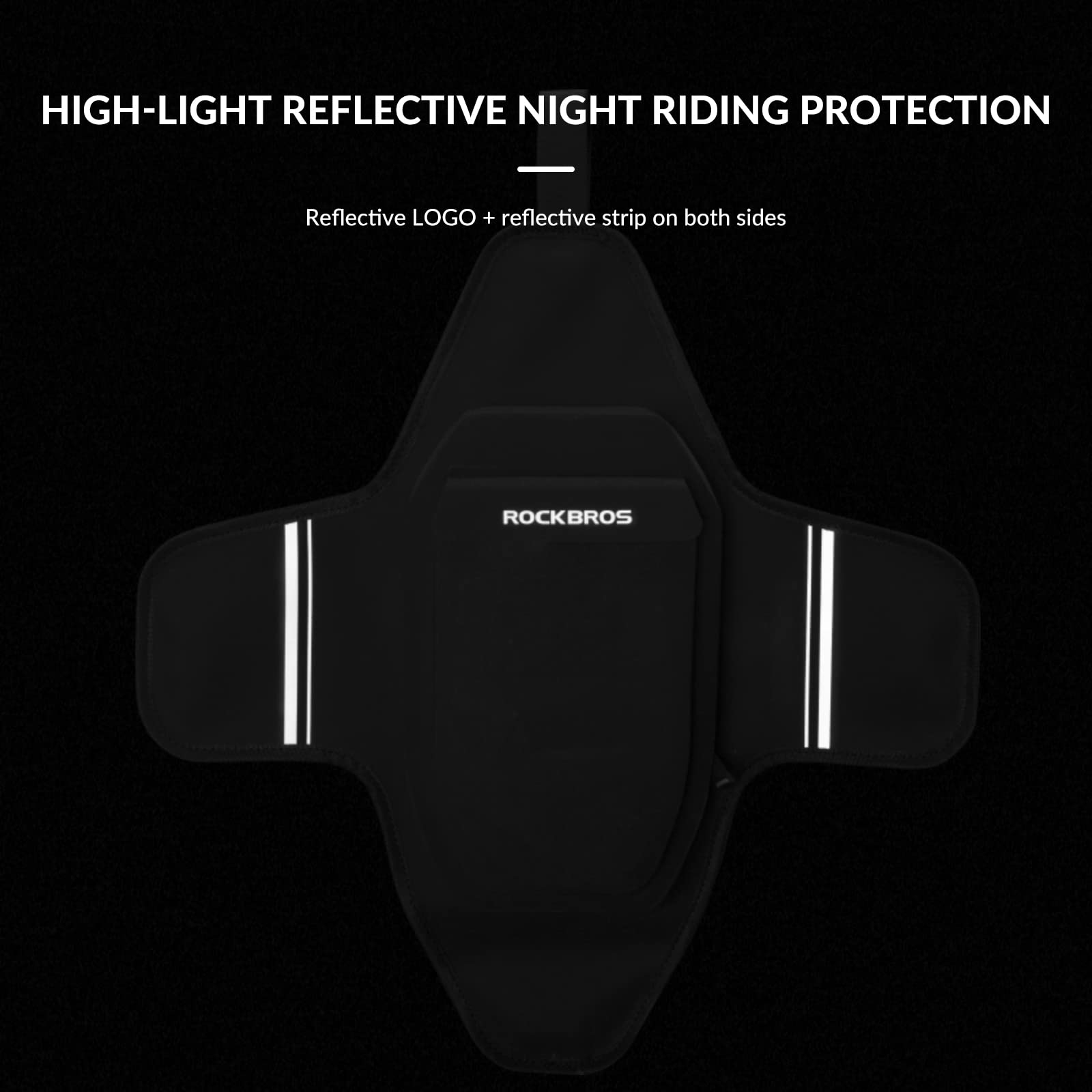 ROCKBROS Motorrad Tankrucksack Wasserdichter Magnet Tanktasche Universelle Sattel Motorrad Tasche mit Schultertragegurt, Reflektierender Schwarz