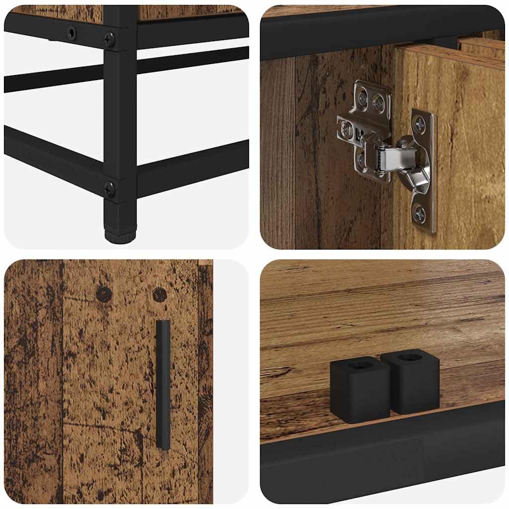 Meuble TV en Bois d'ingénierie 240 x 35 x 41 cm, Banc de Rangement avec étagères et tiroirs, Support Mural pour télévision, Console Moderne pour Salon séjour Chambre