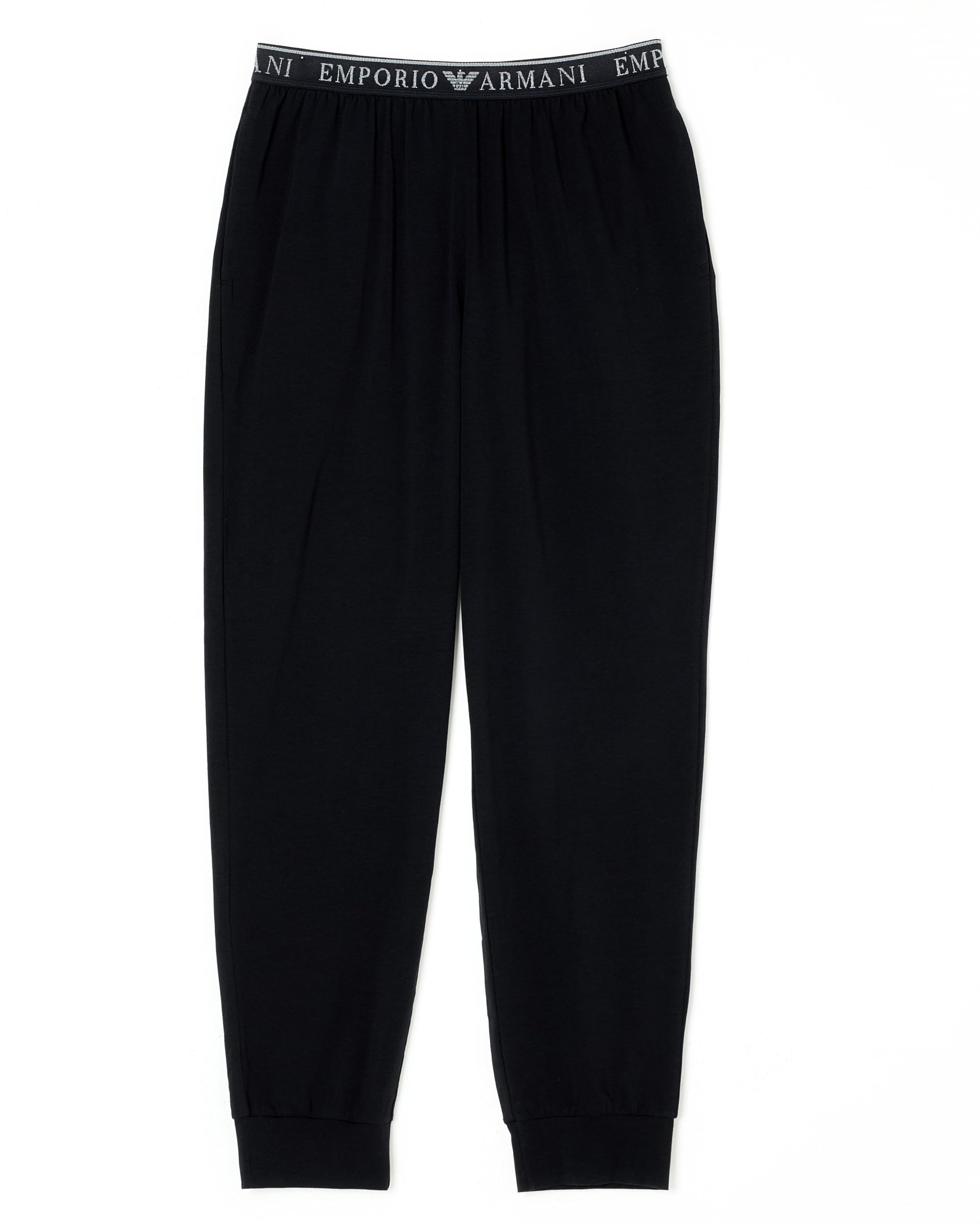 Emporio Armani Herren Schwarz -Pyjama Mit Bündchen, Größe M, M