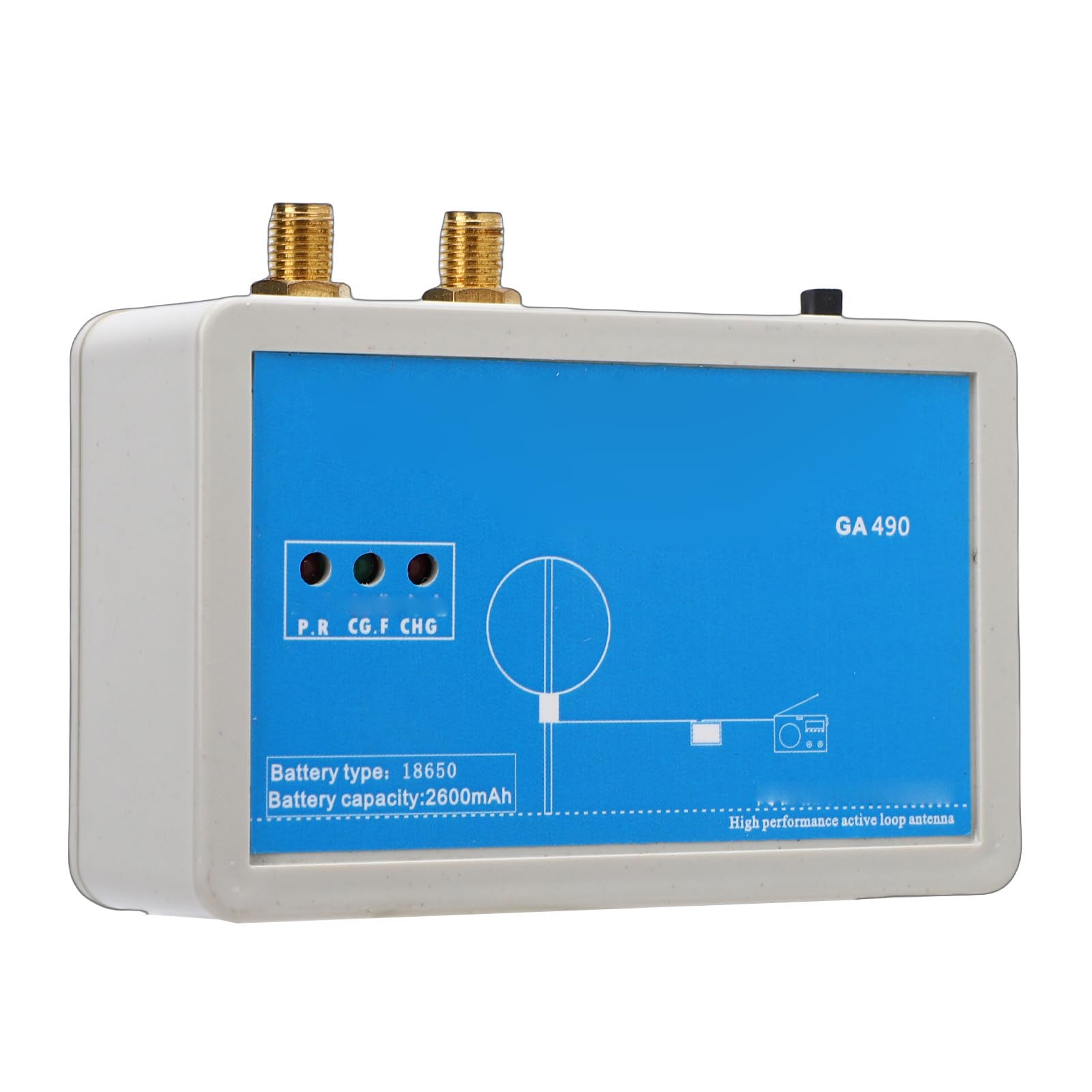 Ejoyous Antena de Bucle Activo ABS 100 KHz a 179 MHz Antena de Radio de Corta Portátil con Batería de 2600 MAh Bucle de 50 Cm para Recepción de Aire MW SW Balcón Al Aire Libre Usuarios de SDR en la