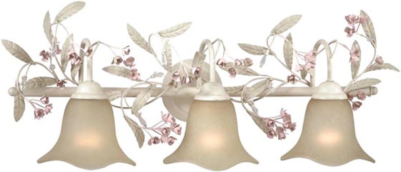 Laura Ashley Lighting WBLS0133 Blossom Three Light Wall Light, Antique Ivory