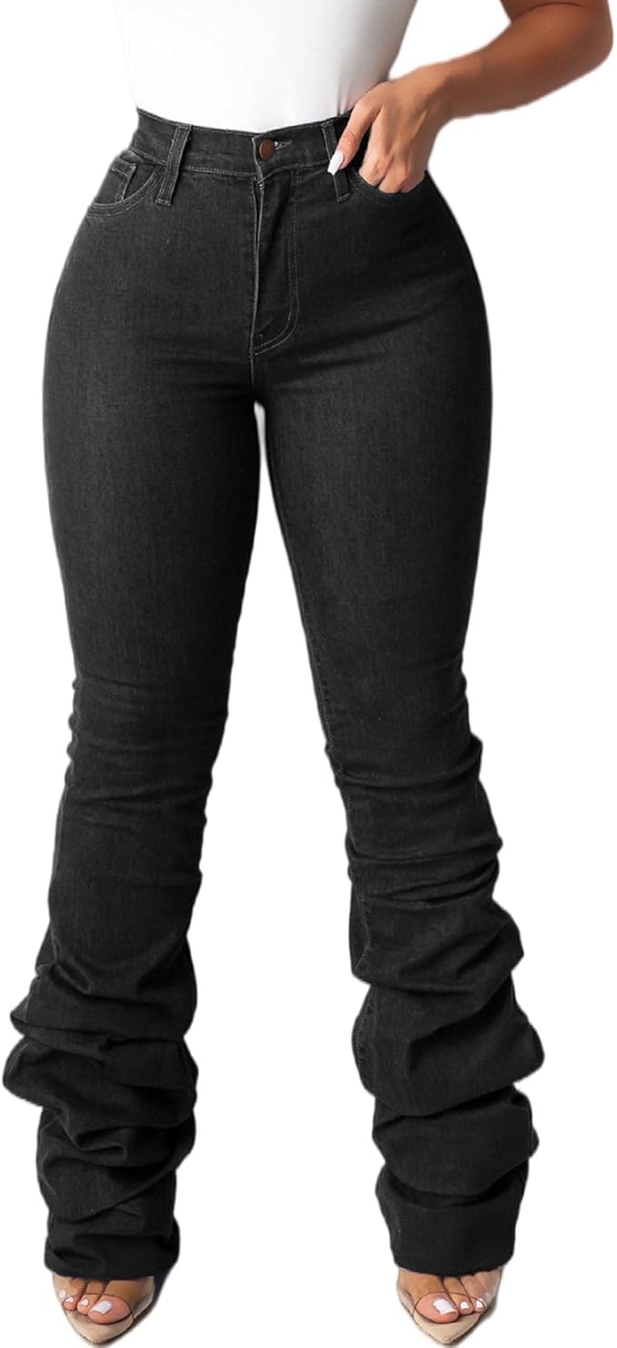 Ruched bell bottom pants Clearance