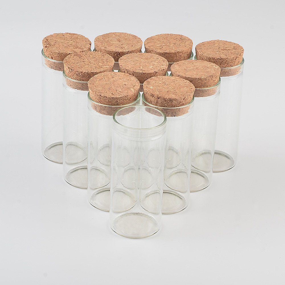 Jarvials 出品する 50個セット30ml軟木栓直口瓶 透明中性ガラス。 様々なアイテムを収納できます。 DIY祝祭日の贈り物 ベスト選択 無料配送 (50, 30ml)