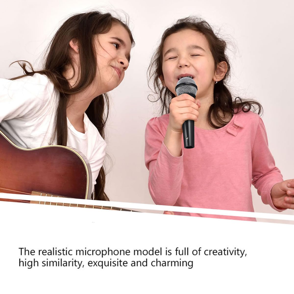 Microfono Simulato 6 Pezzi in Plastica Nero per Karaoke | Realistico e Portatile, Set da 6, per Giochi Indoor e Esibizioni su Palco