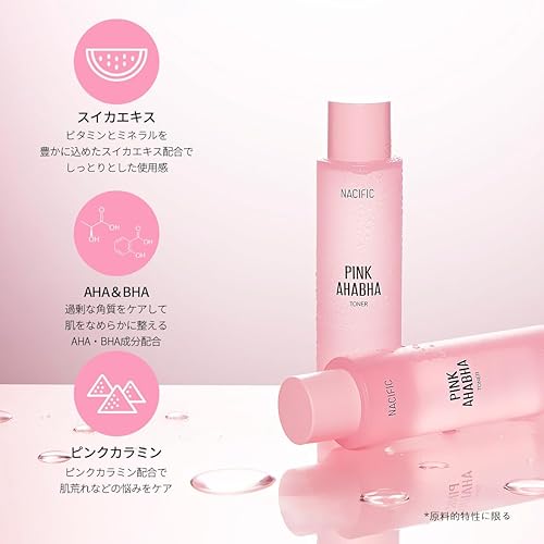 Miniatura 3 de NACIFIC Pink AHA BHA Toner Extracto de sandía, resplandor, hidratante, ácido hialurónico, 5.1 fl oz, 5.07 fl.oz