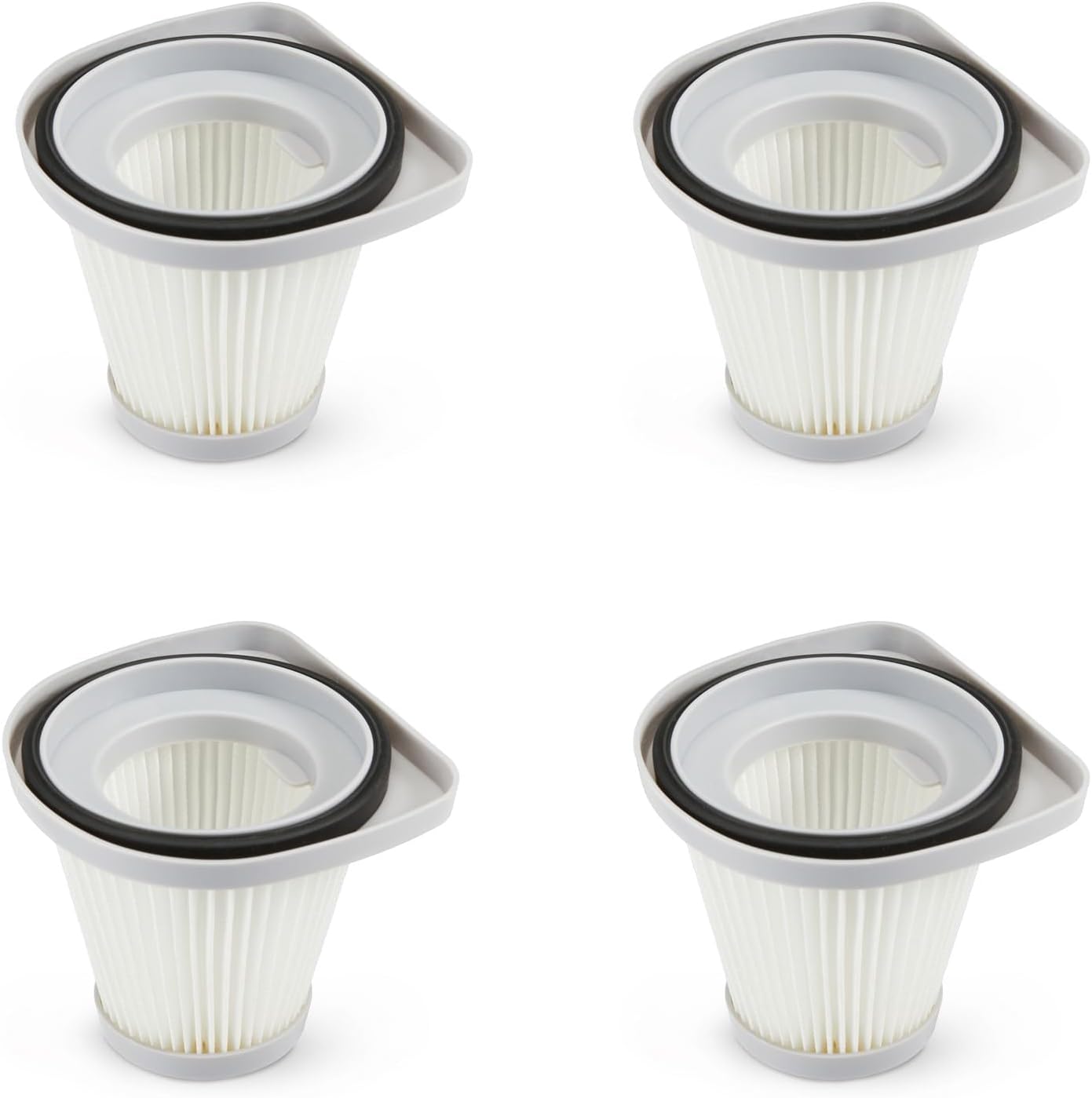 Amazon Basics Washable Replacement Filters 2-in-1 Corded Stick Vacuum Cleaner ONLY (not for Other Models), HEPA, Pack of 4, White Filters only