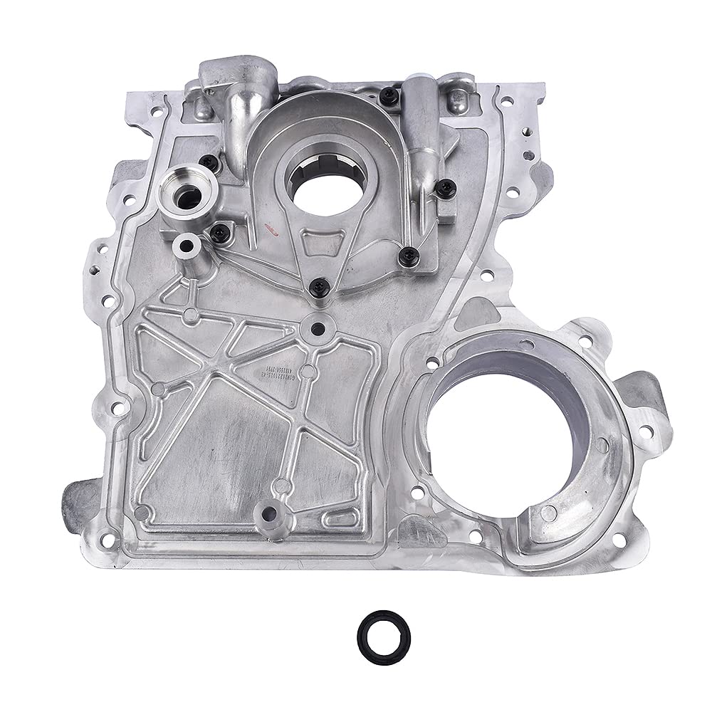 Woosphy Engine Timing Chain Cover with Oil Pump Replacement for Chevy Colorado Trailblazer Rainier CXL Canyon Envoy 14235042 12628565 12601932
