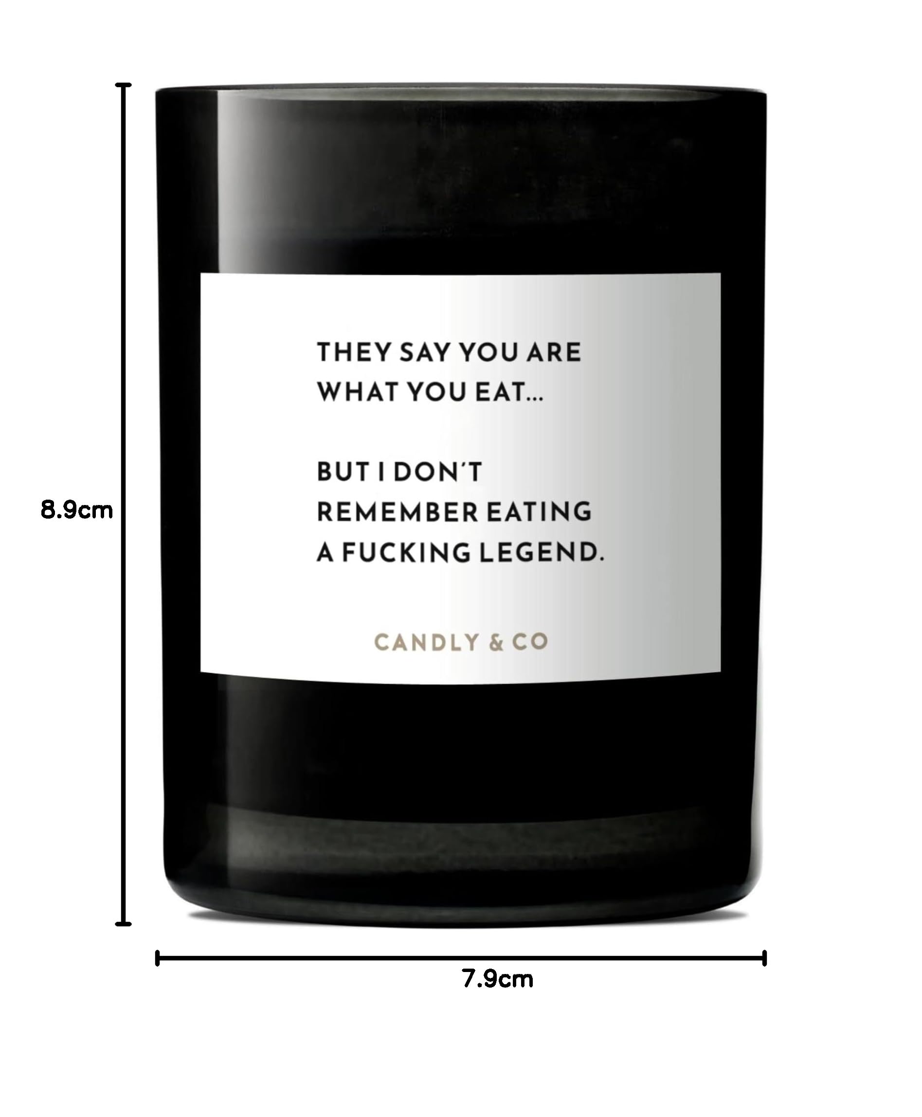 Candly&Co No.1 They say you are what you eat/Luxuriöse Duftkerze/ 100% Soja/Rauchglas/Docht aus Baumwolle/ 250g/ Geranie, Weihrauch, Rose, Orientalisches Holz, Amber, Weißer Moschus/EU-Produktion