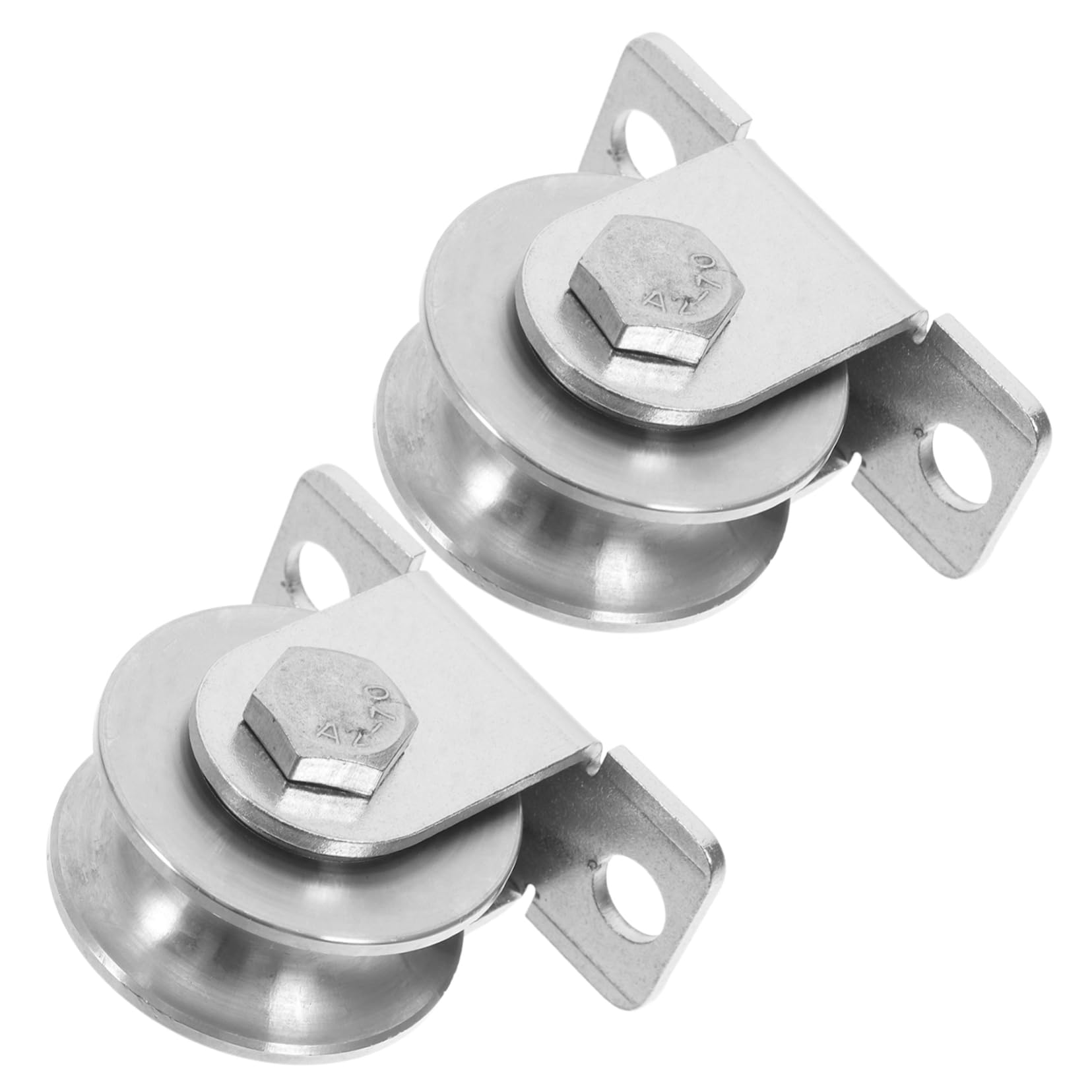 Carrucola in Acciaio Inox 48mm Cuscinetti Interni, 2 Pezzi