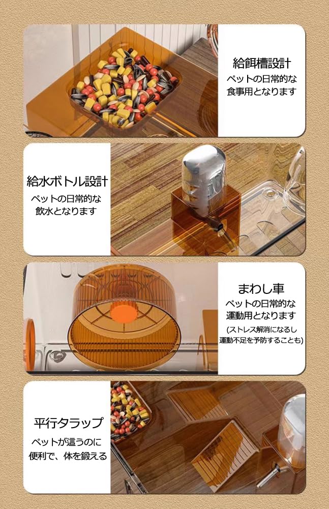 Roomy 小動物用ケージ W620×D450×H315mm Roomy 小動物用ケージ W620×D450×H315mm ルーミー ケージ」の
