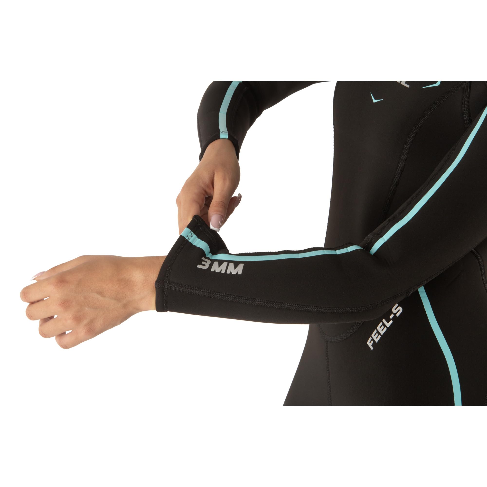 SEAC Feel-S Lady 3mm – Muta da donna in neoprene UltraStretch 3 mm, con cerniera posteriore YKK, cuciture Flatlock e ginocchiere rinforzate – Muta sub, snorkeling e freediving