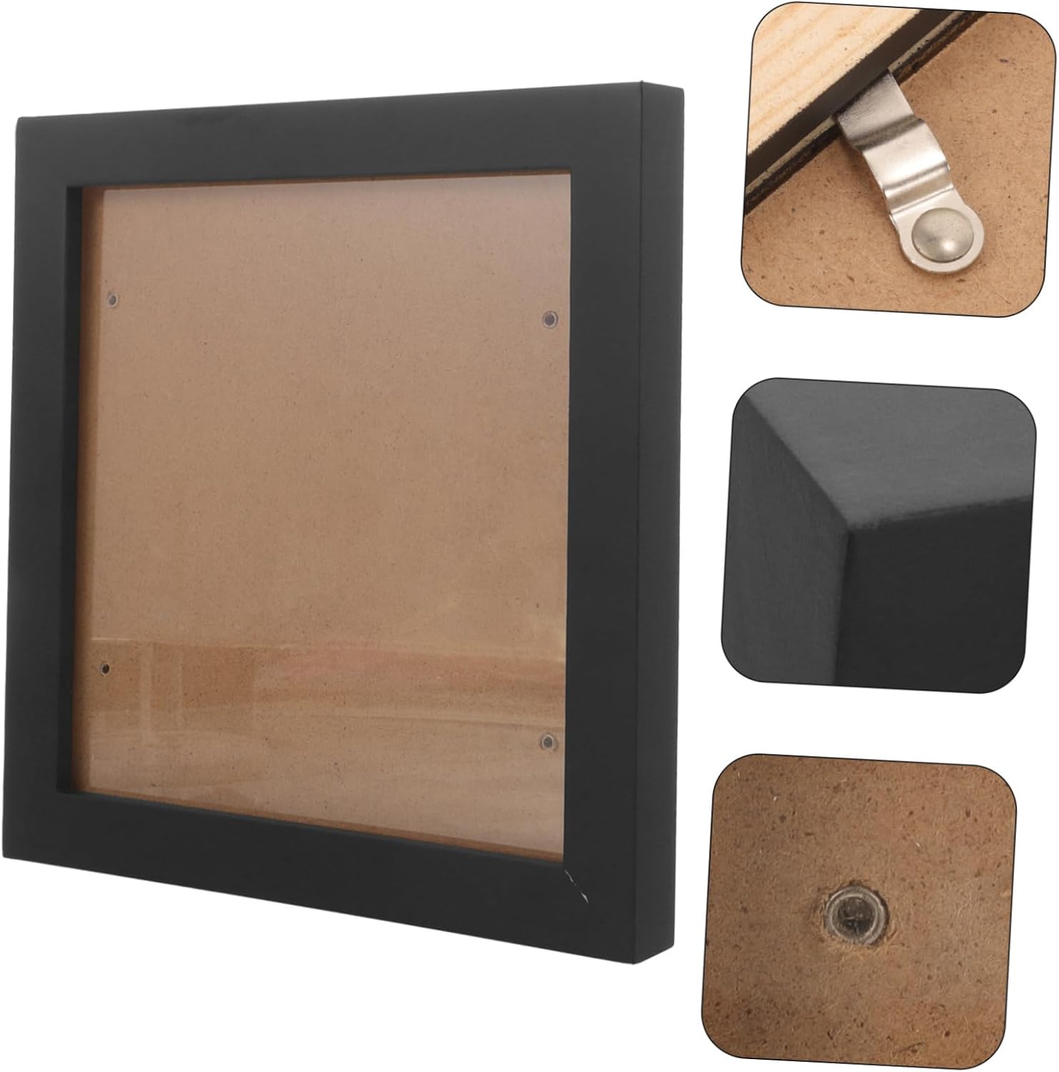Embroidery Display Frame Square Cross Stitch Hoop for Wall Art Unique Home Decor for and Craft Projects Black