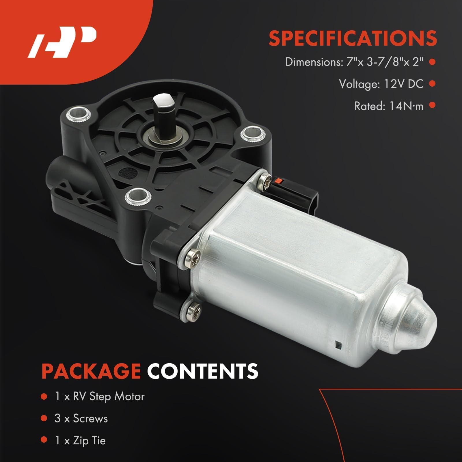 A-Premium Motor eléctrico de paso de entrada para RV compatible con RV, autocar, autocaravana, Toyhauler y motor de pasos, reemplazo # 676061, 1101428