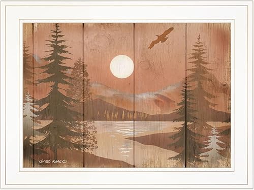 Trendy Decor4U Full Moon II por Ed Wargo - Arte de pared impreso de 19 x 15 pulgadas, color marrón