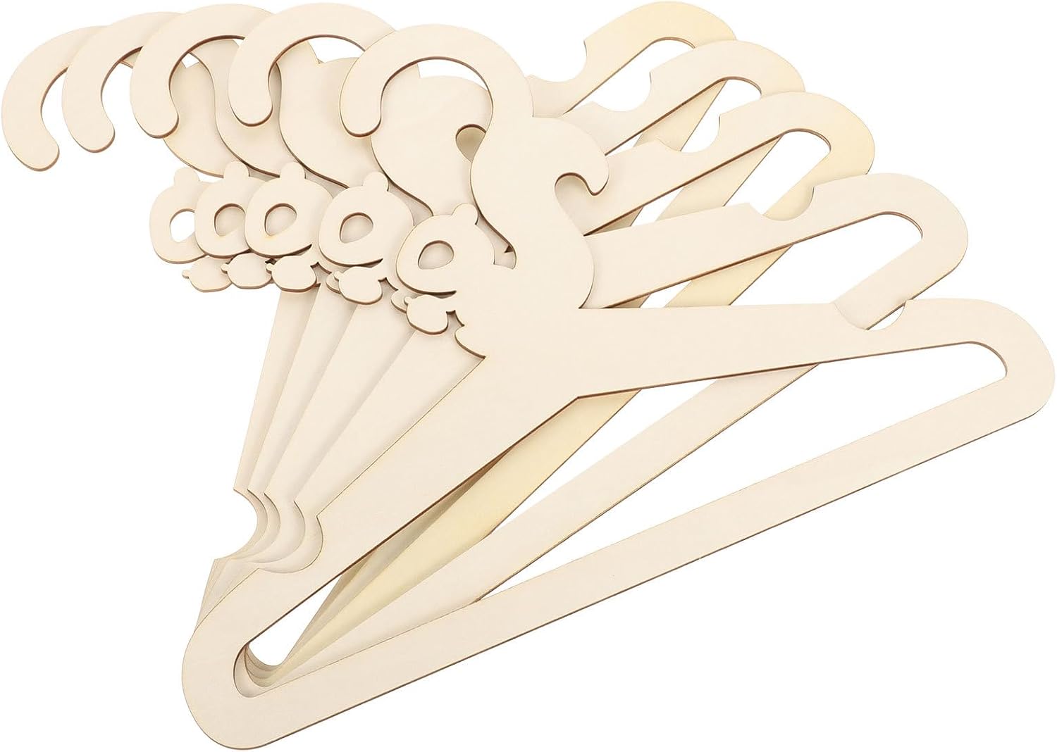 Cartoon Animal Clothes Hangers 5pcs Wooden Multifunctional Clothes Hanger Set Nursery Closet Organizer for Boys