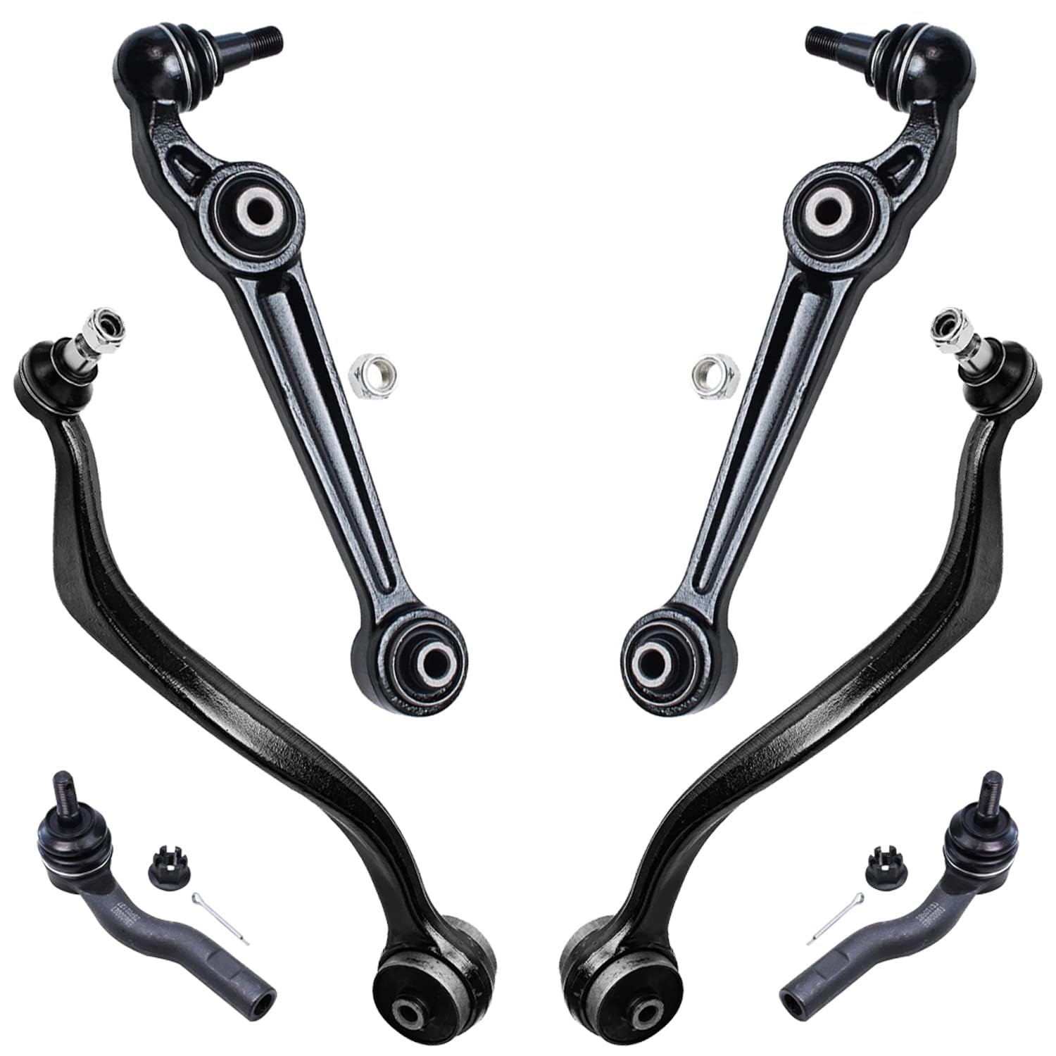 Detroit Axle - 6pc Front End Control Arms Kit for 03-08 Mazda 6, 4 Lower