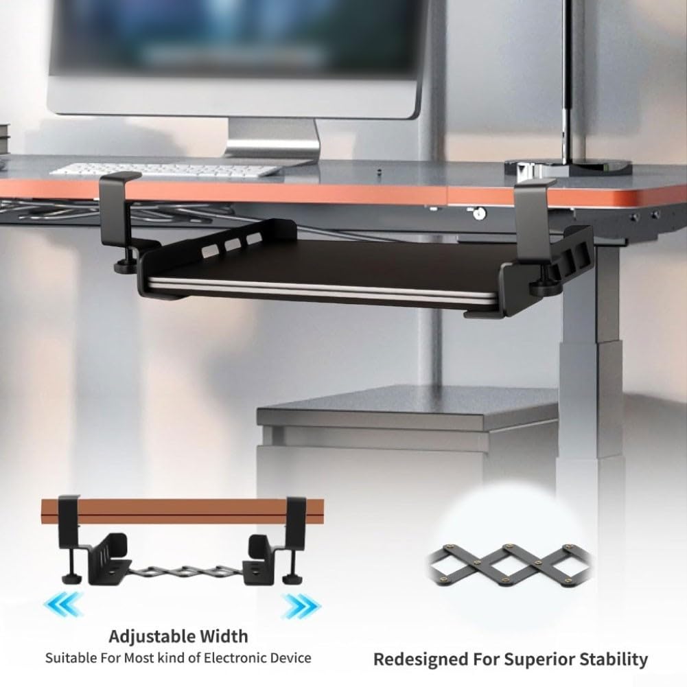 Supporto Laptop Sotto Scrivania in Metallo Fori Supporto Laptop