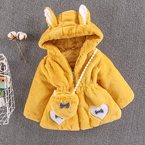 Thick Fleece Zip Up Hooded Coat Toddler Girls Cute Ear Shape Windproof Jacket Bag Little Girls Warm Plush Clothes2