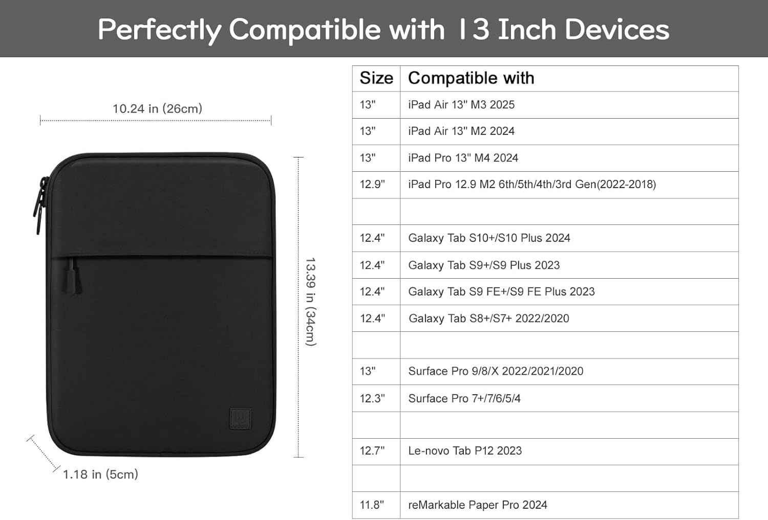 Dadanism 13 Inch Tablet Sleeve Padded Carrying Case for iPad Pro 13" M4 2024, iP... 3 61wnFcHX uL. AC SL1500