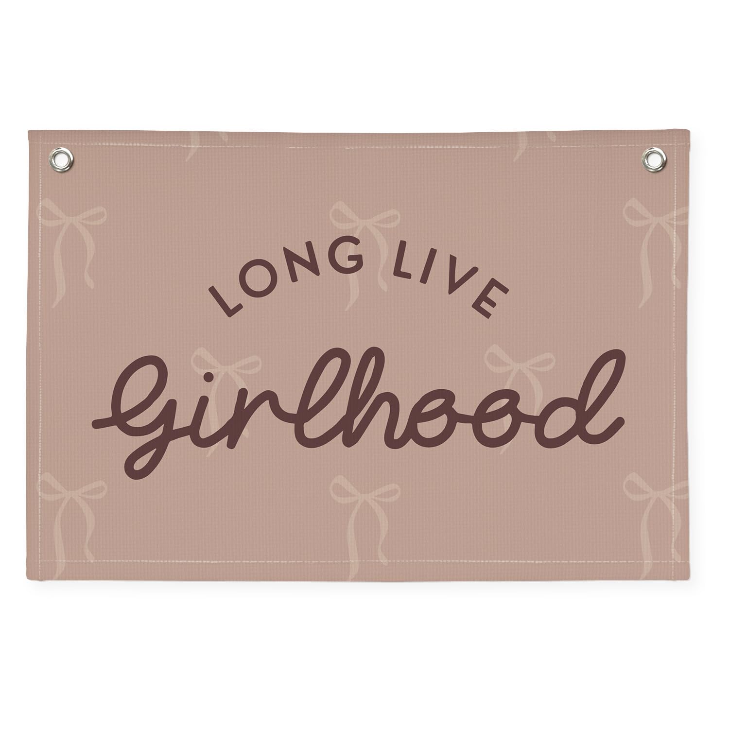 Pink Girls Room Decor，Vintage Coquette Bow Hanging Linen Banner Flag for Baby Girls Nursery Teen Girl Bedroom Dorm Decorations Kids Toddler Room Nursery Playroom Wall,girlroom