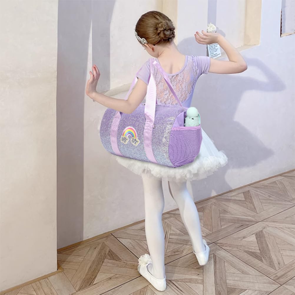 Borsa da Ballo Glitterata Bambina Ragazza Borse Danza Bambini Borsa da Ginnastica Borsoni Sportiva Borse da Viaggio per Bambina Tote da Palestra