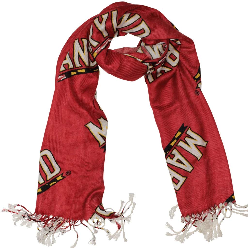 Route One Apparel| University of Maryland Athletic Red Scarf, Red, Large