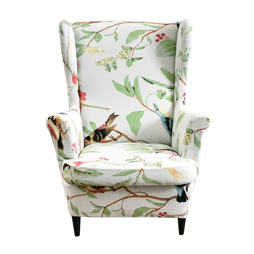Chnshome Overjoyed Wingback Chair Slipcovers Stretch Armchair Covers Wing Chair Cover Wingback Armchair Covers With Prints