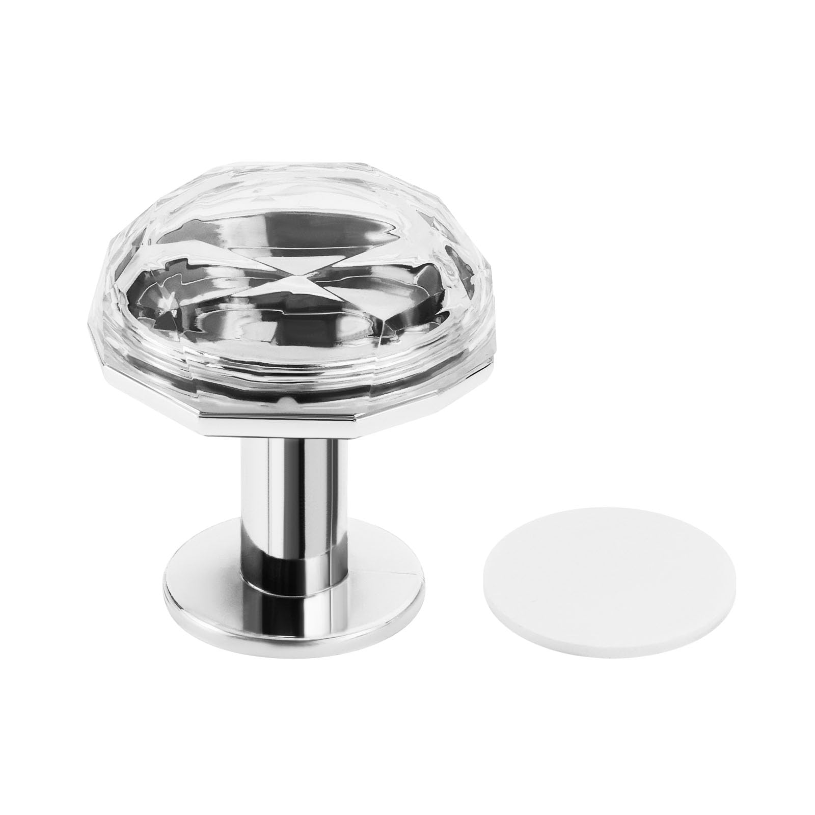 LT Easiyl 1Set Diamond Shaped Toilet Flusher Top Push for Women Manicures Protection Bathroom Kitchen Cabinet Drawer (37.3x37.8x38.3mm)