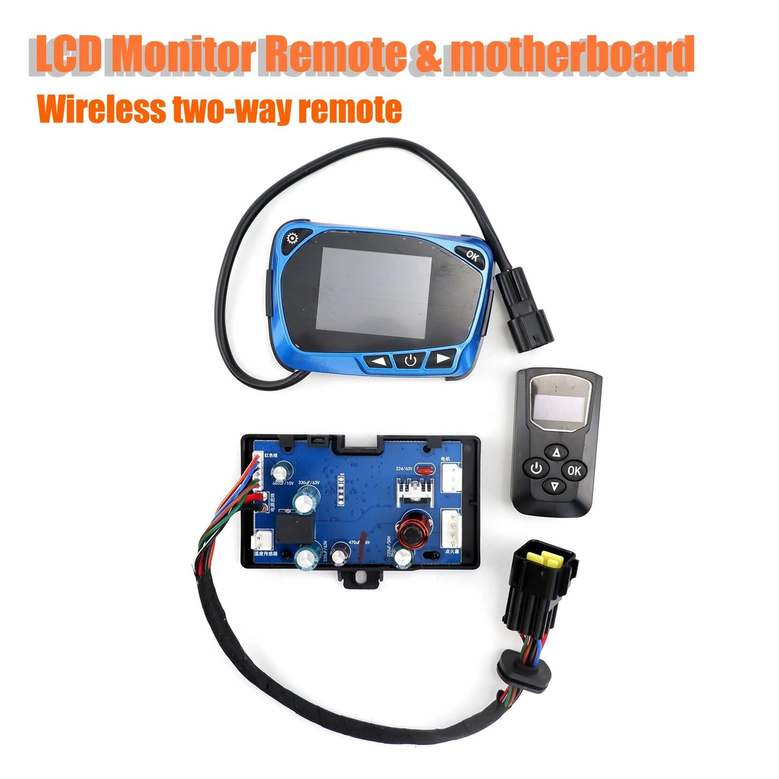 12V 24V 3KW 5KW 8KW Podgrzewacz powietrza na olej napędowy LCD Przełącznik Panel sterowania Zdalna płyta główna Płyta główna do samochodu ciężarowego(3PCS SET)