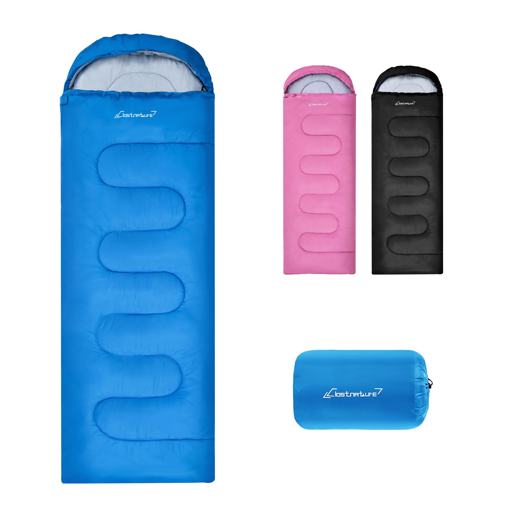 Clostnature Sleeping Bag for Adults and Kids - Lightweight Sleeping Bags for Camping, Compact 3 Season Ultralight Design, Warm and Wide Fit for Single Use, Ideal for Girls, Boys, Hiking, Backpacking