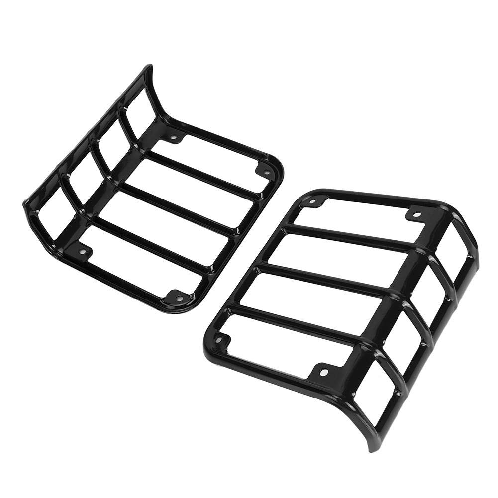 Qiilu Fanali Posteriori Copertura Protezione Adatto per Wrangler JK 2007-2017 Nero