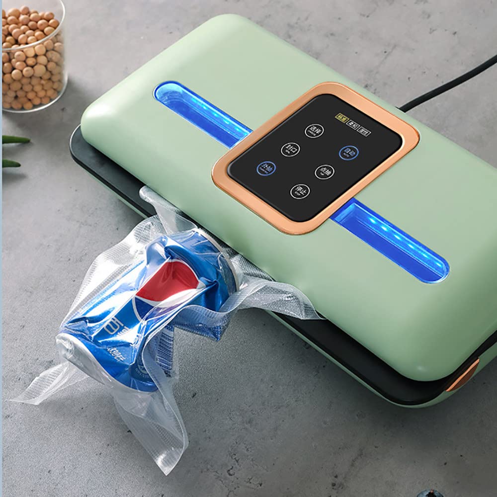 Macchina per sottovuoto, 120 W, one-touch, automatica per alimenti, con modalità asciutta e umida, design compatto, facile da pulire per uso domestico e preparazione dei pasti