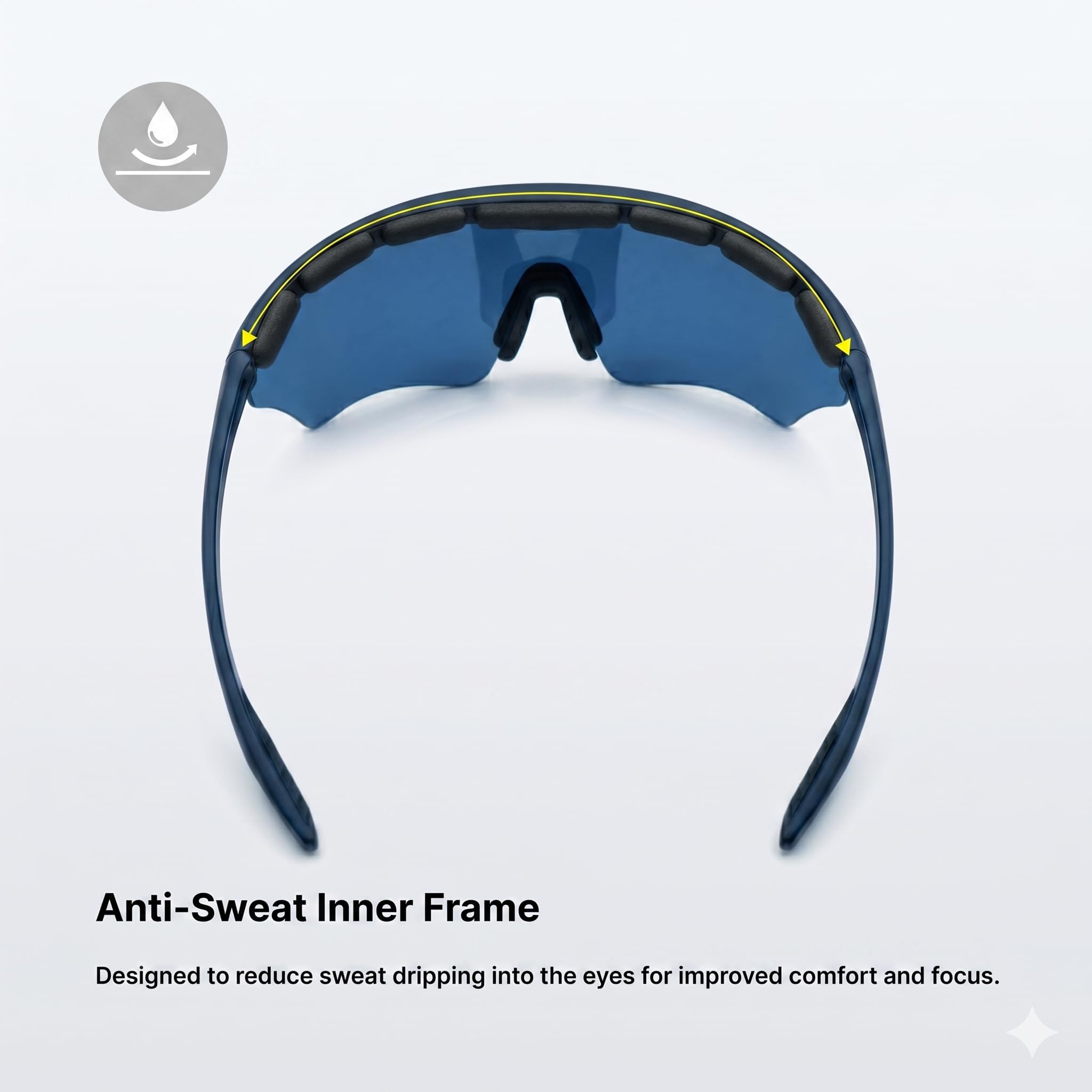Rider - Gafas de sol deportivas, protección UV400, para hombres y mujeres, ideales para correr por senderos, golf, senderismo y deportes de pelota