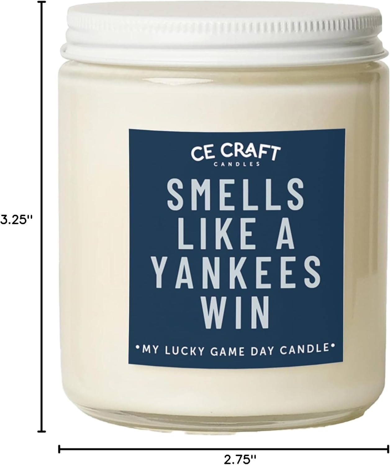 C&E Smells Like a Yankees Win Candle – Sports-Inspired Scent, 100% Soy Wax, Hand-Poured Home Fragrance - Sparkling Champagne Scent