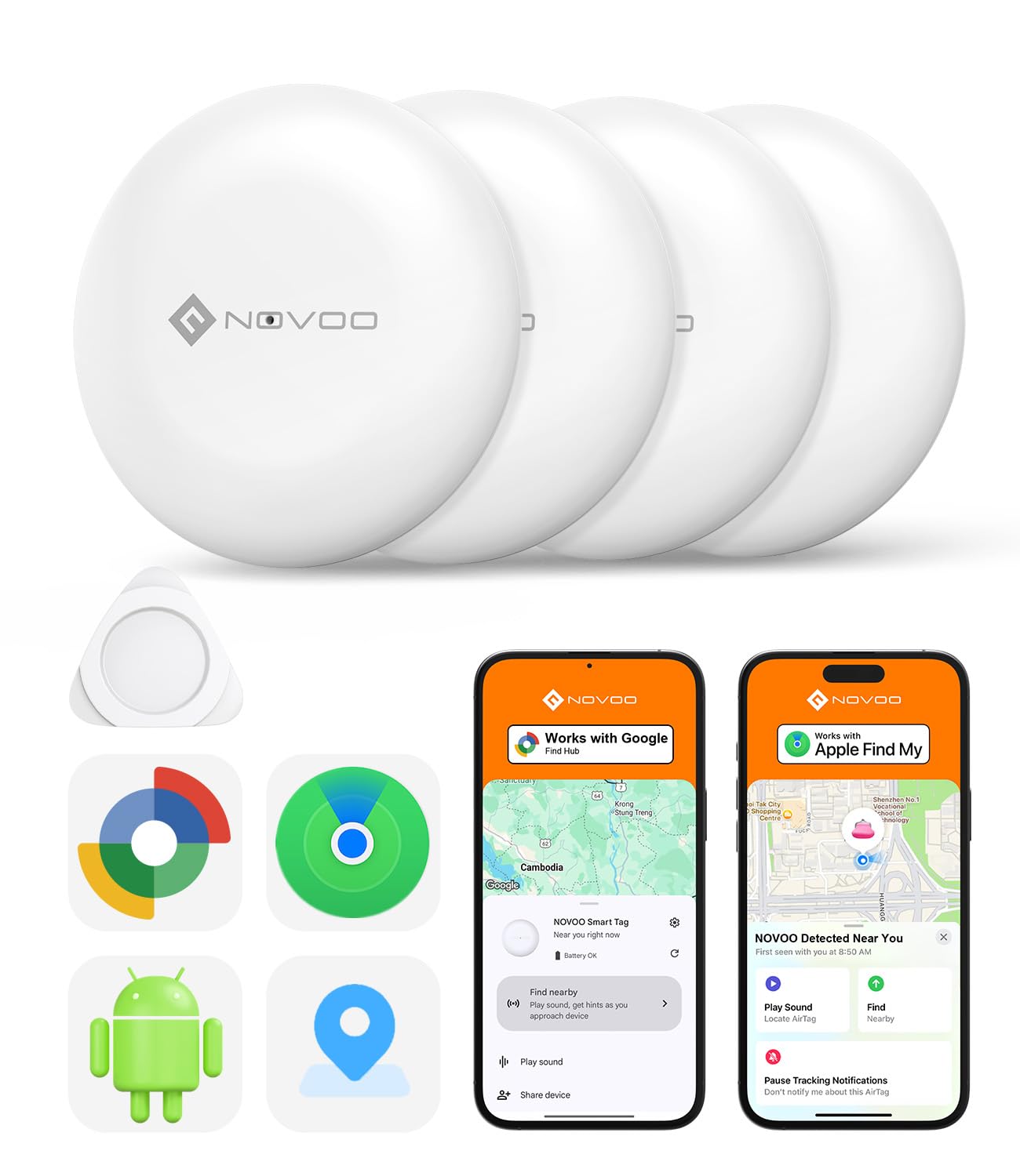 NOVOO Item Finder Tracker 4 Pack-image-0