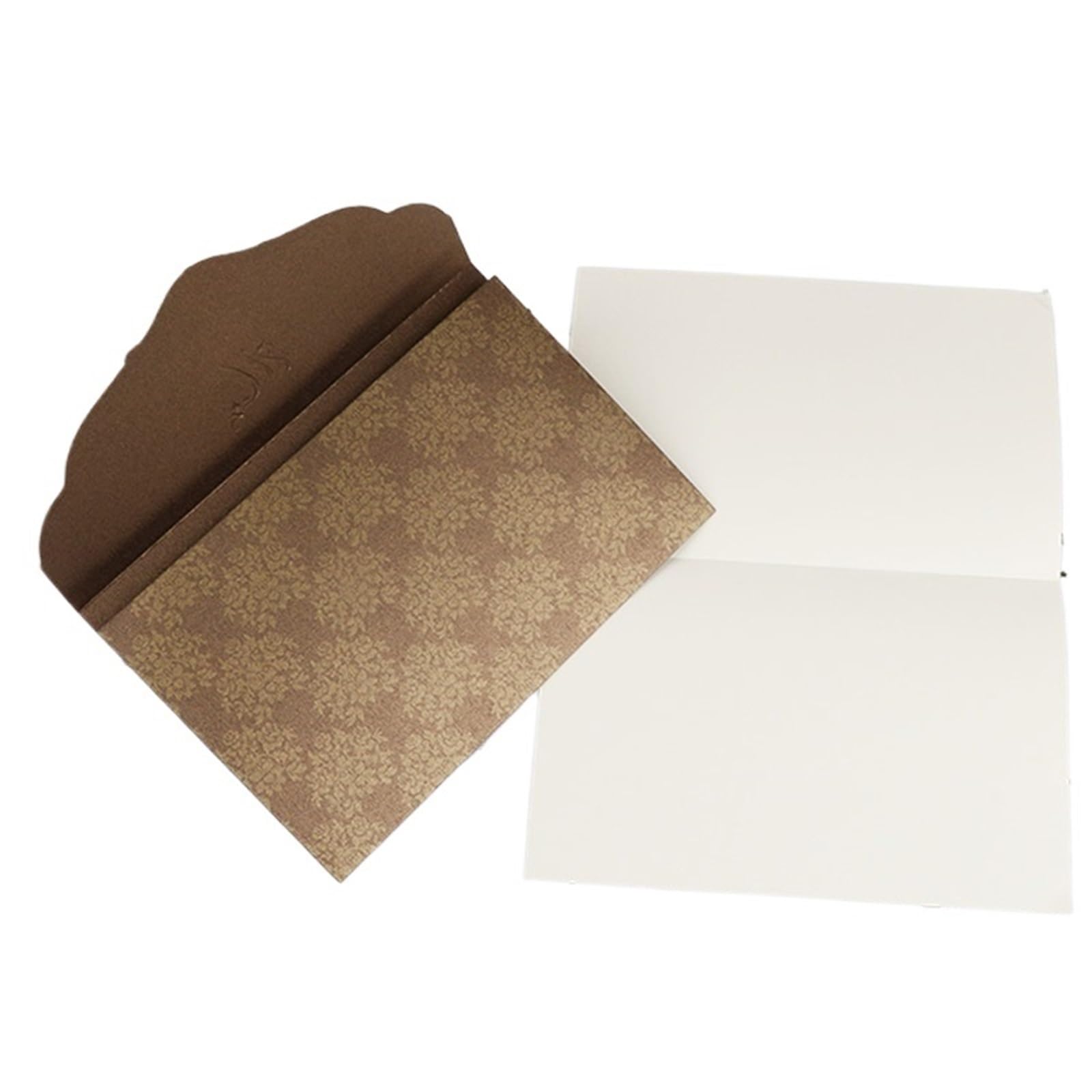 50 stücke Laser Geschnitten Hochzeit Einladung Karte Business Grußkarten Mit Diamant Hochzeit Dekoration Party Supplies Geeignet für Hochzeiten, Partys, Abschlussfeiern(Brown)