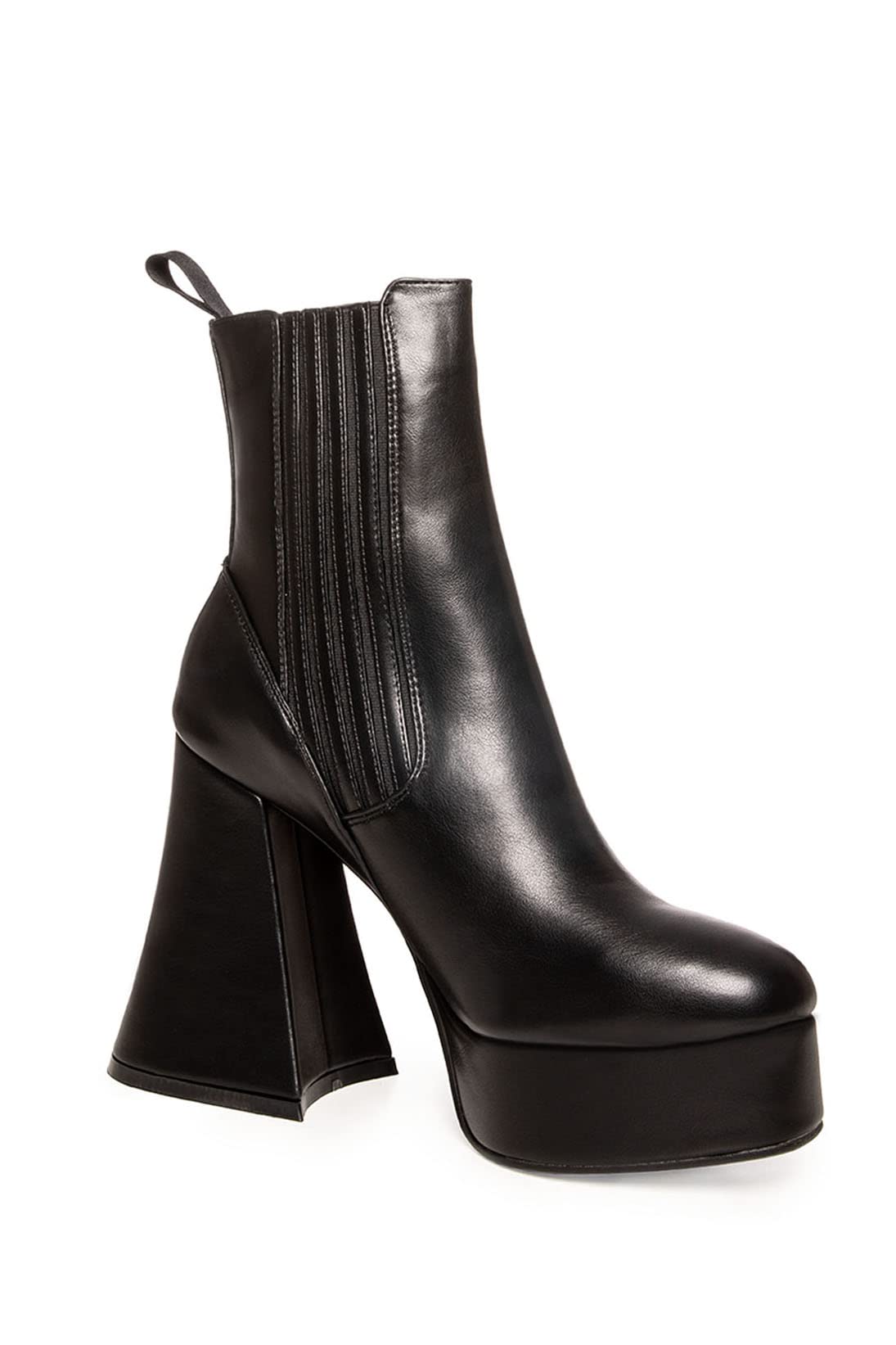 LAMODA Women's Times Up Ankle Boot, Black Pu, 5 UK