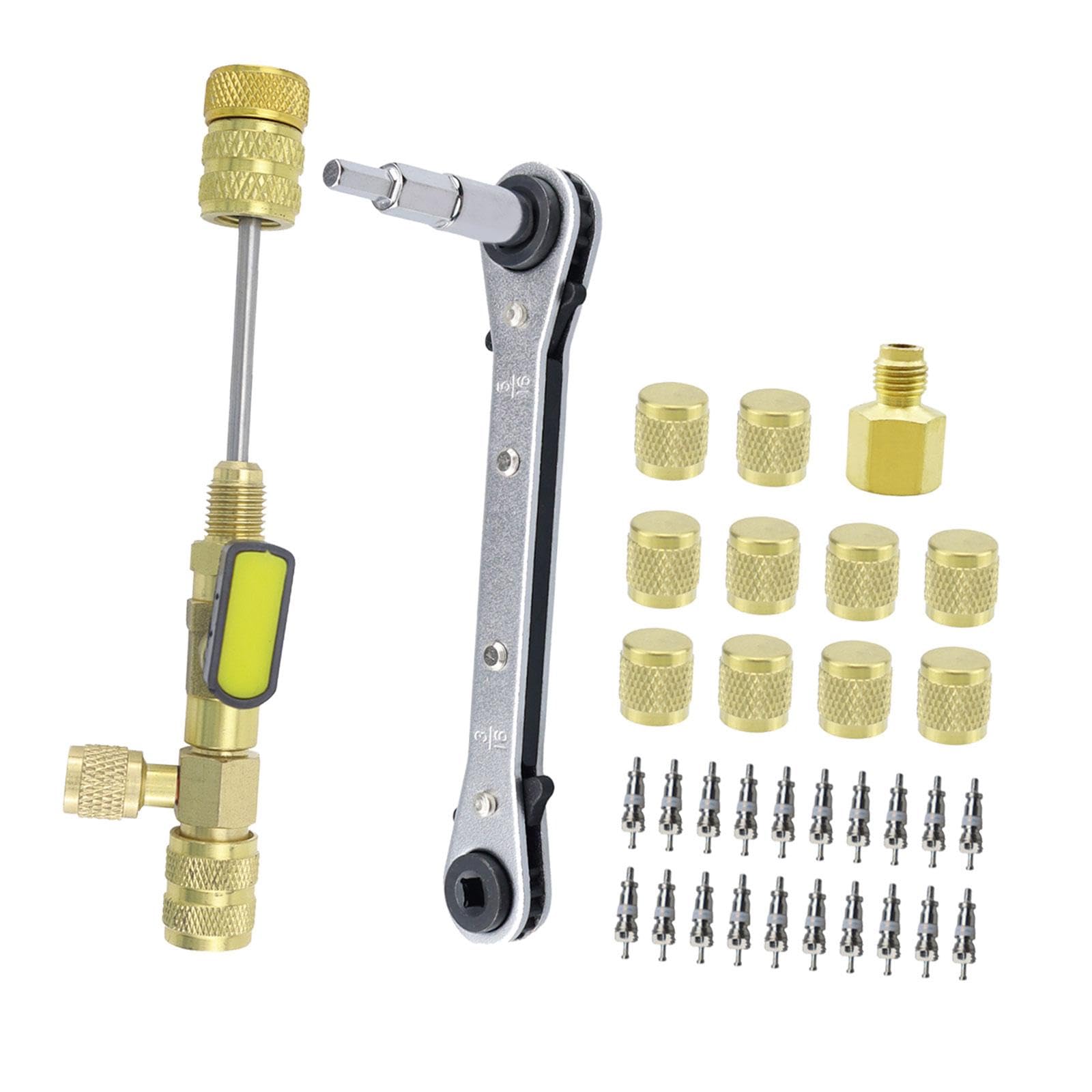 CALANDIS Valve Core Remover Installer Tools Set Air Conditioning Line Repair Tools