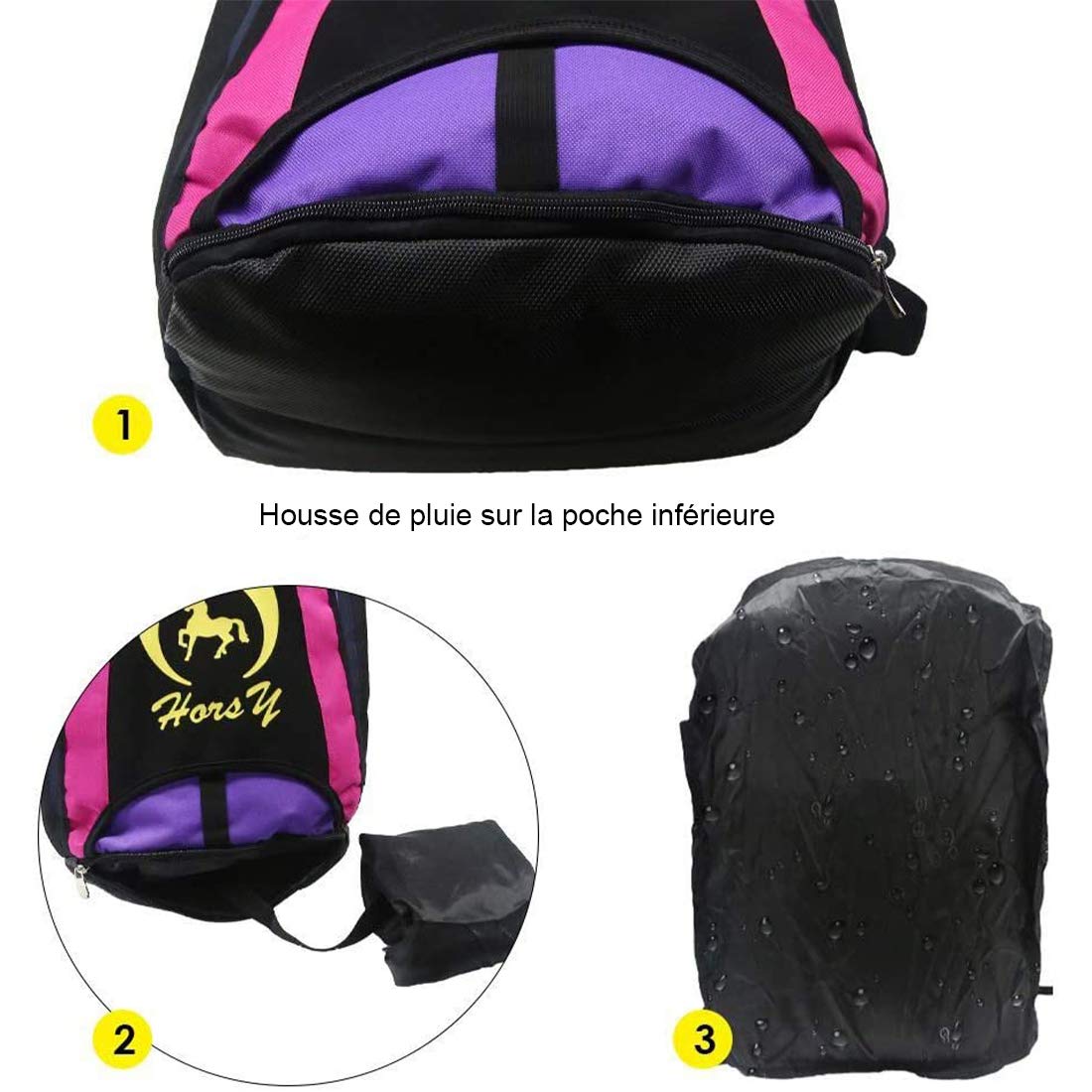 TentHome Borsa da equitazione Borsa per scarpe professionale con scomparto per casco Zaino Genitore Bambino per Casco Stivali da equitazione