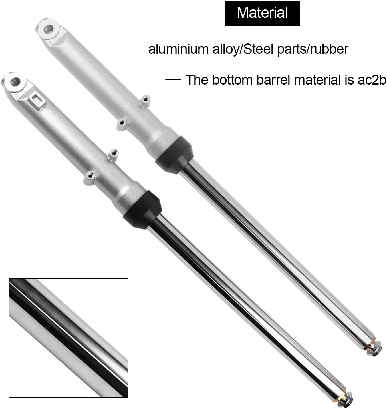 FLYPIG 27.36" Front Fork Shock Absorber Front Forks Tubes Absorber Shocks for HONDA CG125 CT90 CT110 Motorcycle Trail Dirt Pit Pro Bike