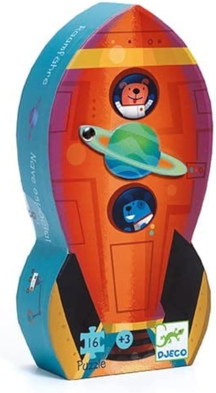 Spaceship Silhouette Puzzle - 16pcs