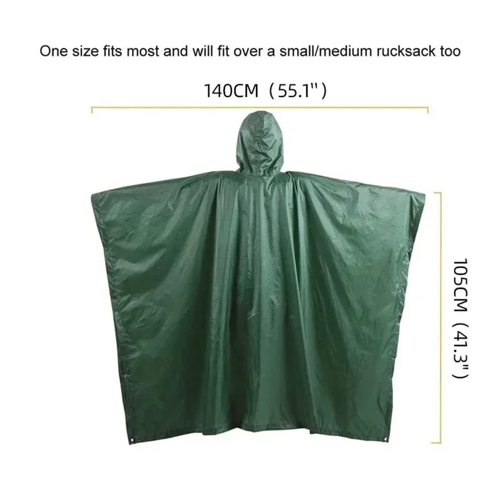 3 in 1 Raincoat Backpack Rain Cover Rain Coat Hood Hiking Cycling Rain Cover Poncho Raincoat Waterproof Outdoor Camping Tent Mat pour L'ExtéRieur(Yellow)