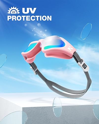 Vista 85 de ZIONOR G1 Lite - Juego de gafas de natación con gorro de natación, cómodas, antivaho para adultos, hombres y mujeres A1 (todo negro+C5 negro),A0