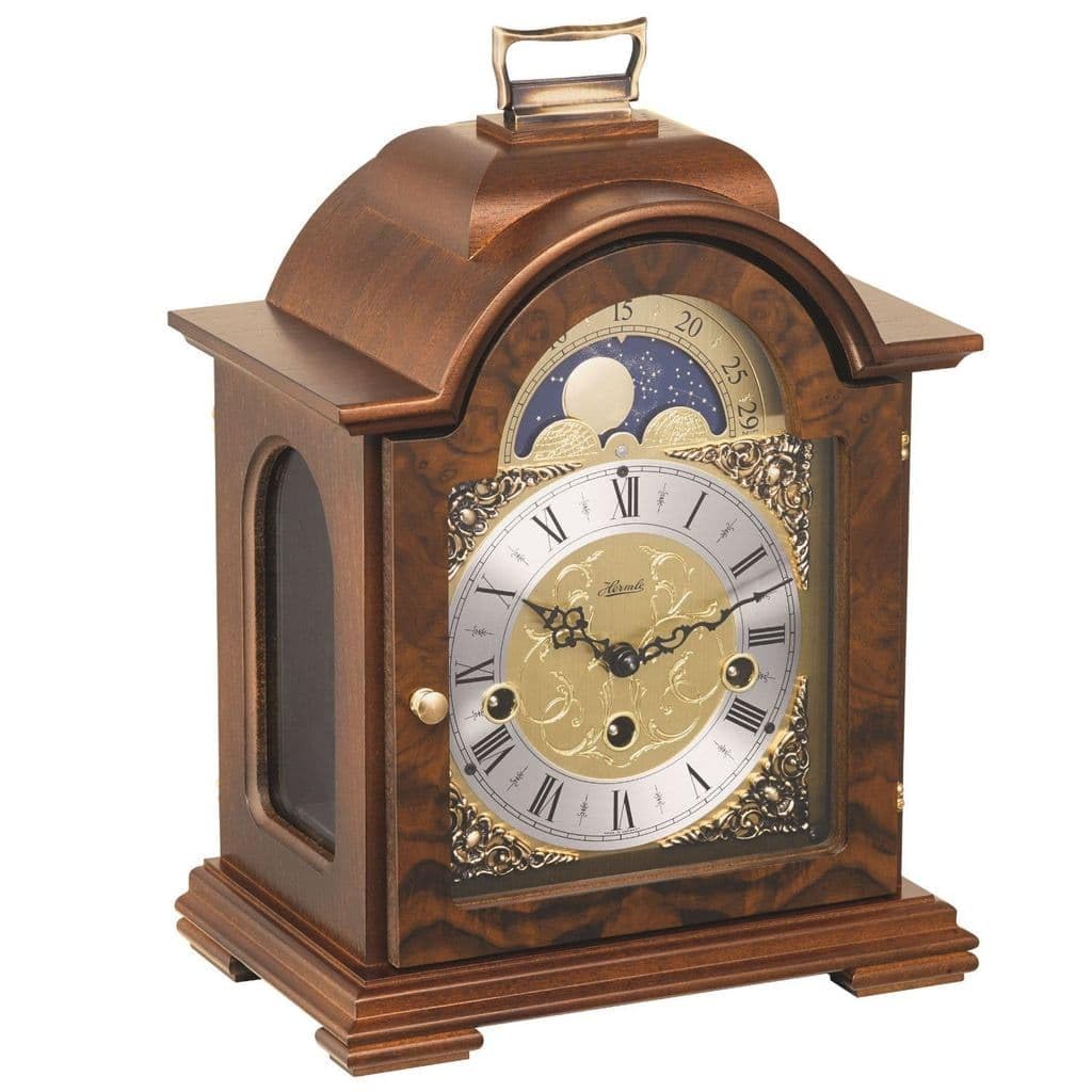 Hermle Brown Debden 22864-030340 Mechanical Table Clock Plays Westminster Chime