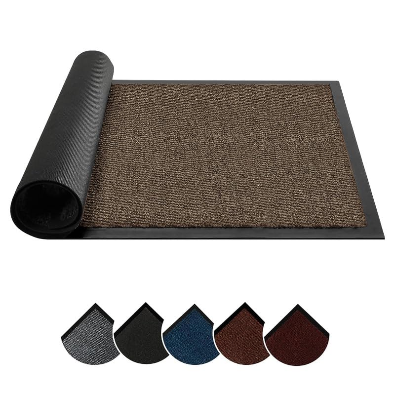 Circle of trust Hallway Runner Rug Non Slip, Heavy Duty Long Runner, Brown 90x200cm Rubber Backed Dirt Trapper, Washable, Carpet Runner for Hall Kitchen Bedroom Laundry & Office โ image 1