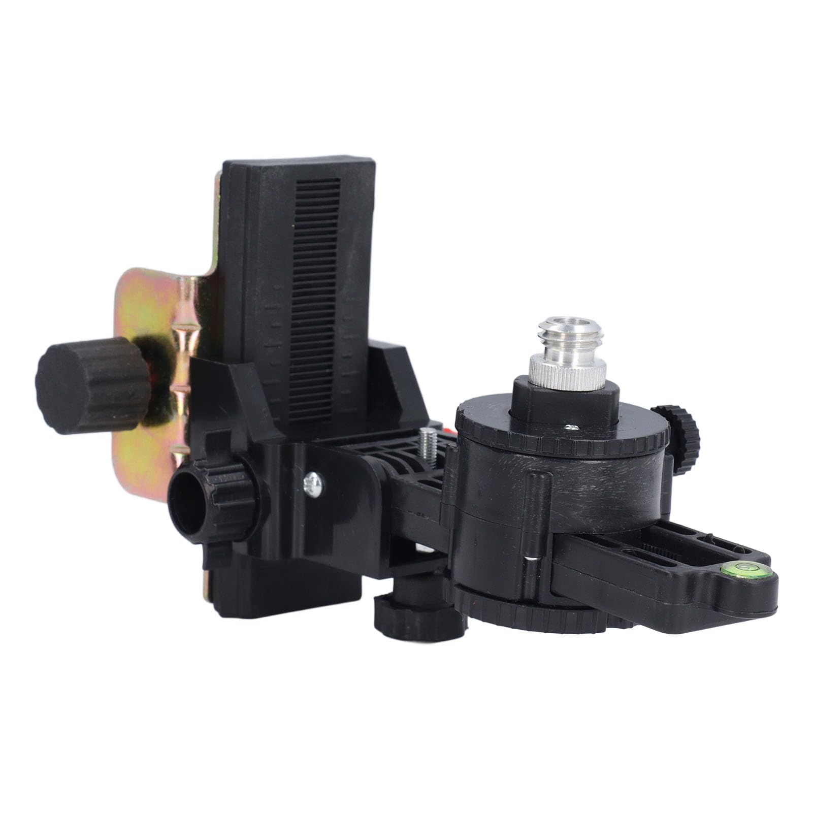 Telescopic Pole Leveling Base, Leveling Stand Extension Pole Head ABS and Iron, Good Compatibility, 360 Degree Rotation, Adjustable for Buildings