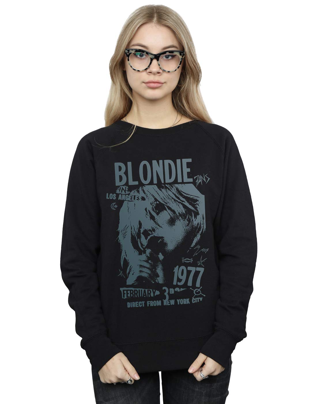 Absolute Cult Blondie Women's Tour 1977 Chest Sweatshirt Black Small