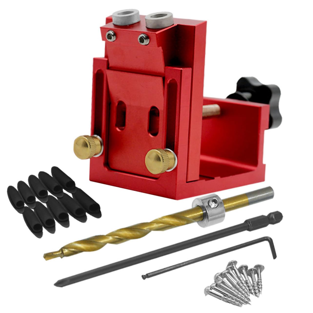 VILLCASE Localizador De Punzones Para Agujero De Bolsillo Herramientas Para Trabajar La Madera Guía De Taladro Portátil Espiga Kit Bolsillo Para Carpintería