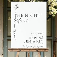 The Night Before Welcome Sign, The Night Before Sign, Minimalist Rehearsal Dinner Sign, Wedding Rehearsal Dinner Decorations, Wedding Rehearsal Dinner Welcome Sign #14, Size Options